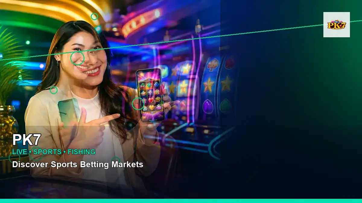 PK7 first casino deposit and wallet options featuring an adult Filipina casino host with a left close-up composition