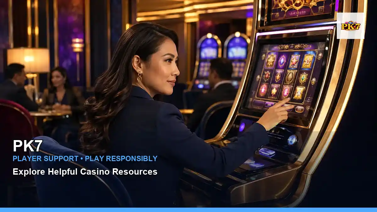 PK7 celebratory VIP casino rewards highlighting mobile-friendly casino play